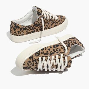 Madewell sidewalk low top sidewalk Sneakers in leopard print